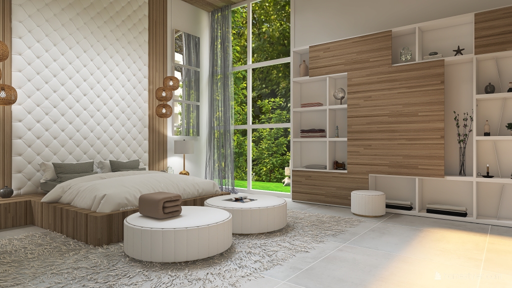 StyleOther Scandinavian Lower Corner ColorScemeOther Beige WoodTones White 3d design renderings