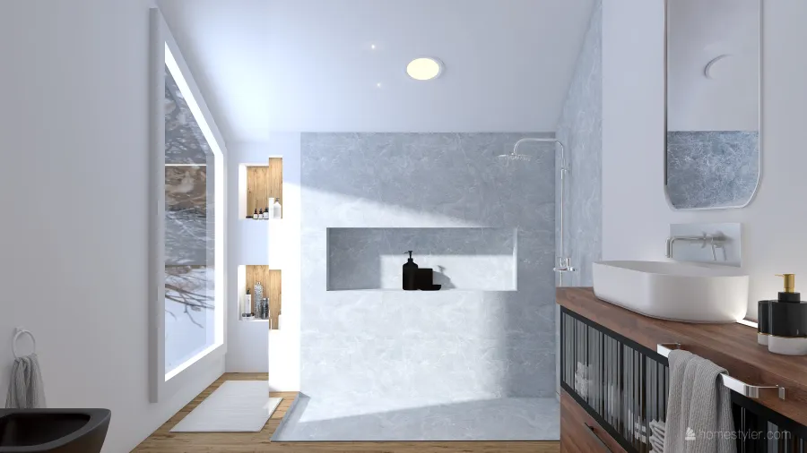 Scandinavian StyleOther ColorScemeOther WoodTones ColdTones Bathroom1 3d design renderings