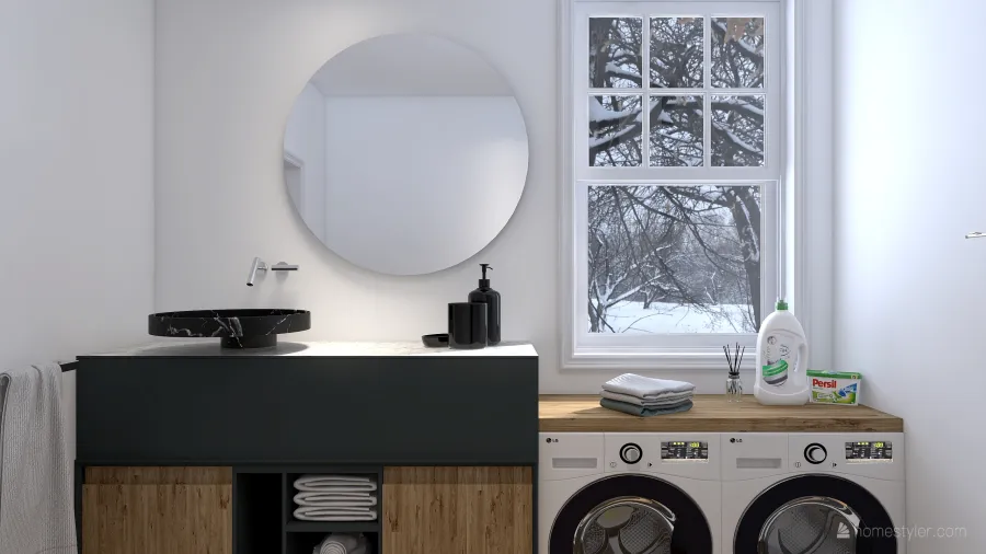 Scandinavian StyleOther ColorScemeOther WoodTones ColdTones Bathroom 3d design renderings