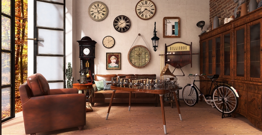 Traditional StyleOther Industrial Retro Dreams Model Collection Beige ColorScemeOther Orange EarthyTones 3d design renderings