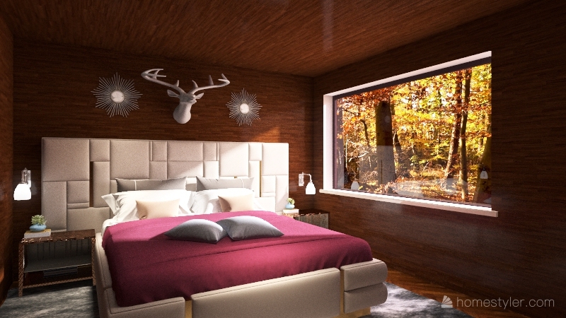 wood cabin 3d design renderings
