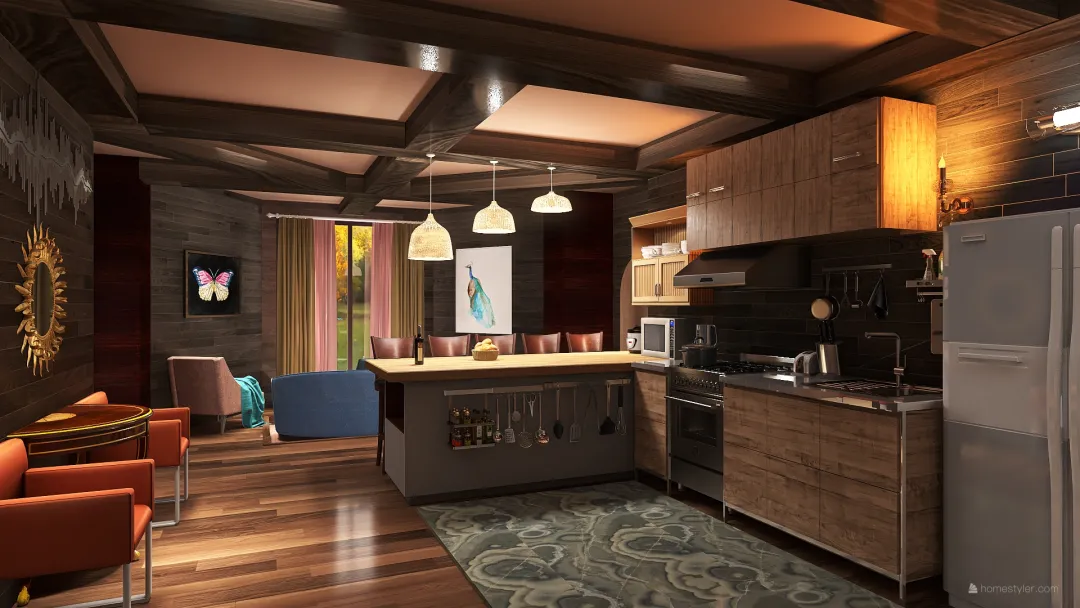 L E A's Cabin 3d design renderings