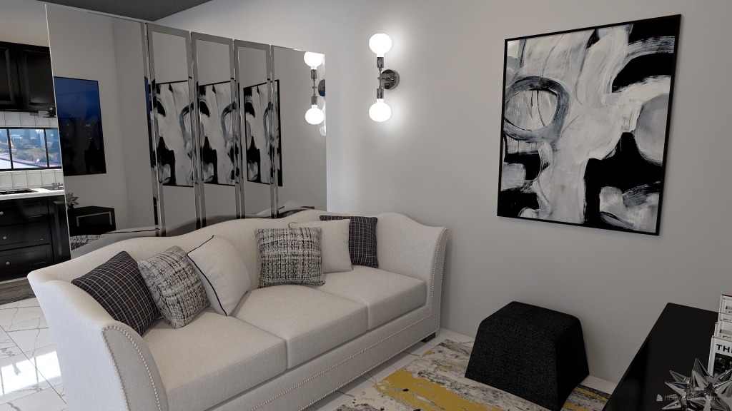 Tiny Luxury Apartment 3d design renderings
