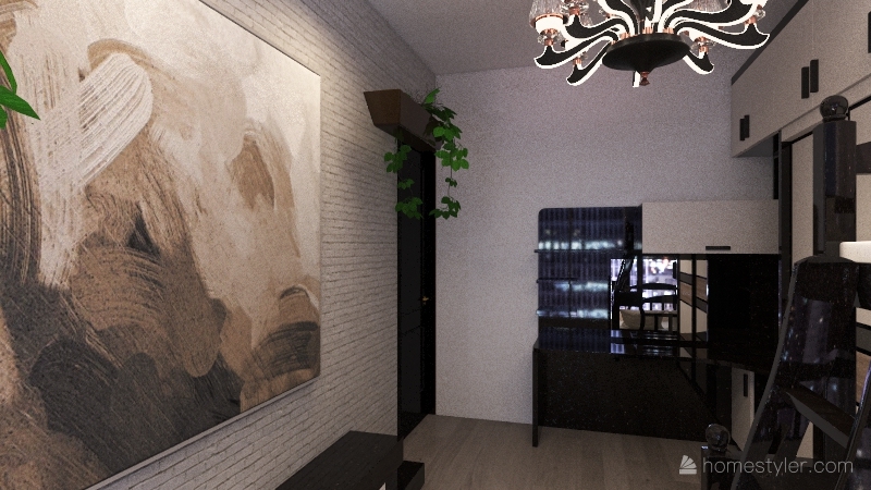 3room flat 3d design renderings