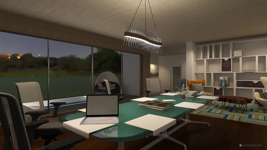 Small architectural studio, office design 3d design renderings