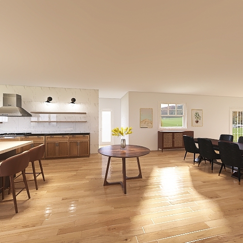 Stover Living/kitchen/dining large kitchen 3d design renderings