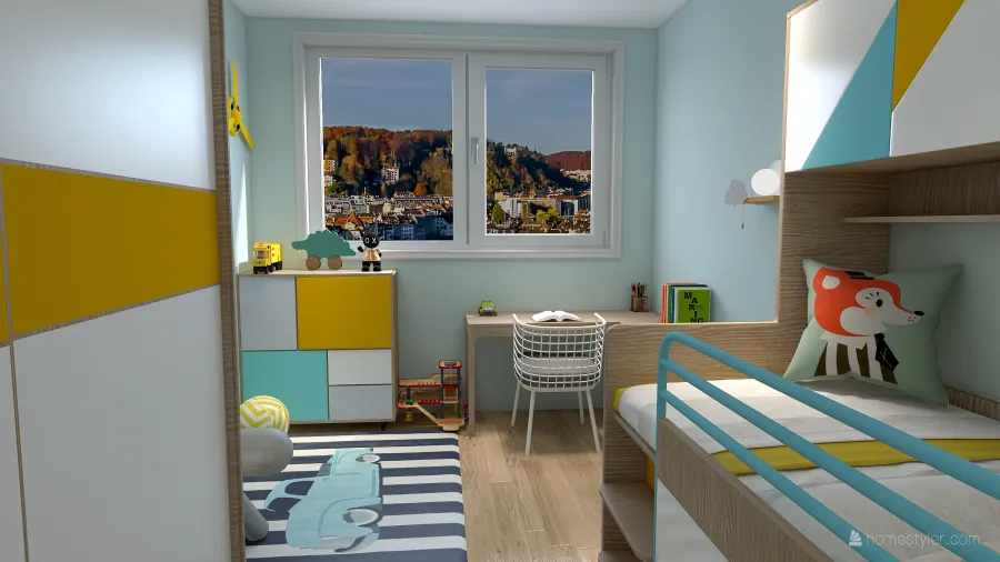 dětský pokoj 3d design renderings