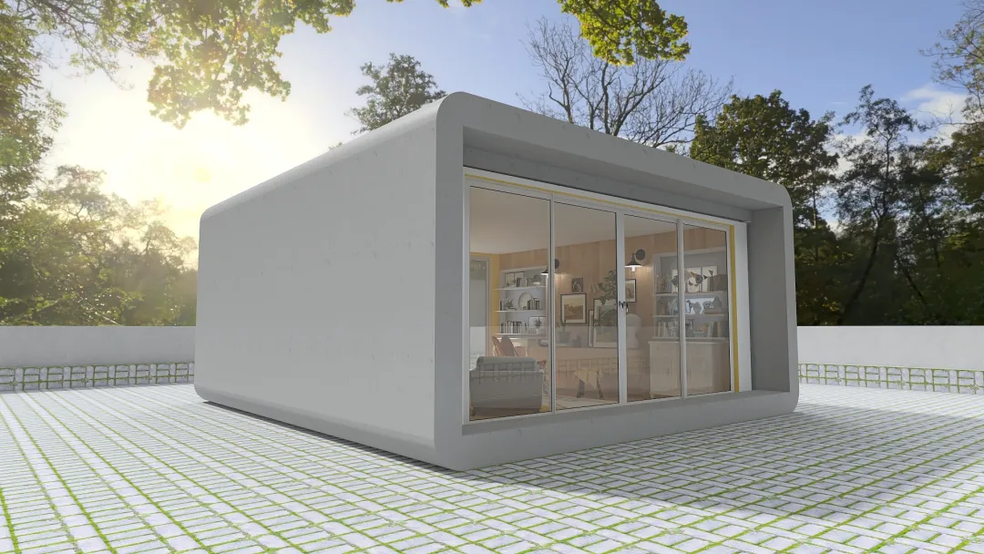 Backyard Office Pod 3d design renderings