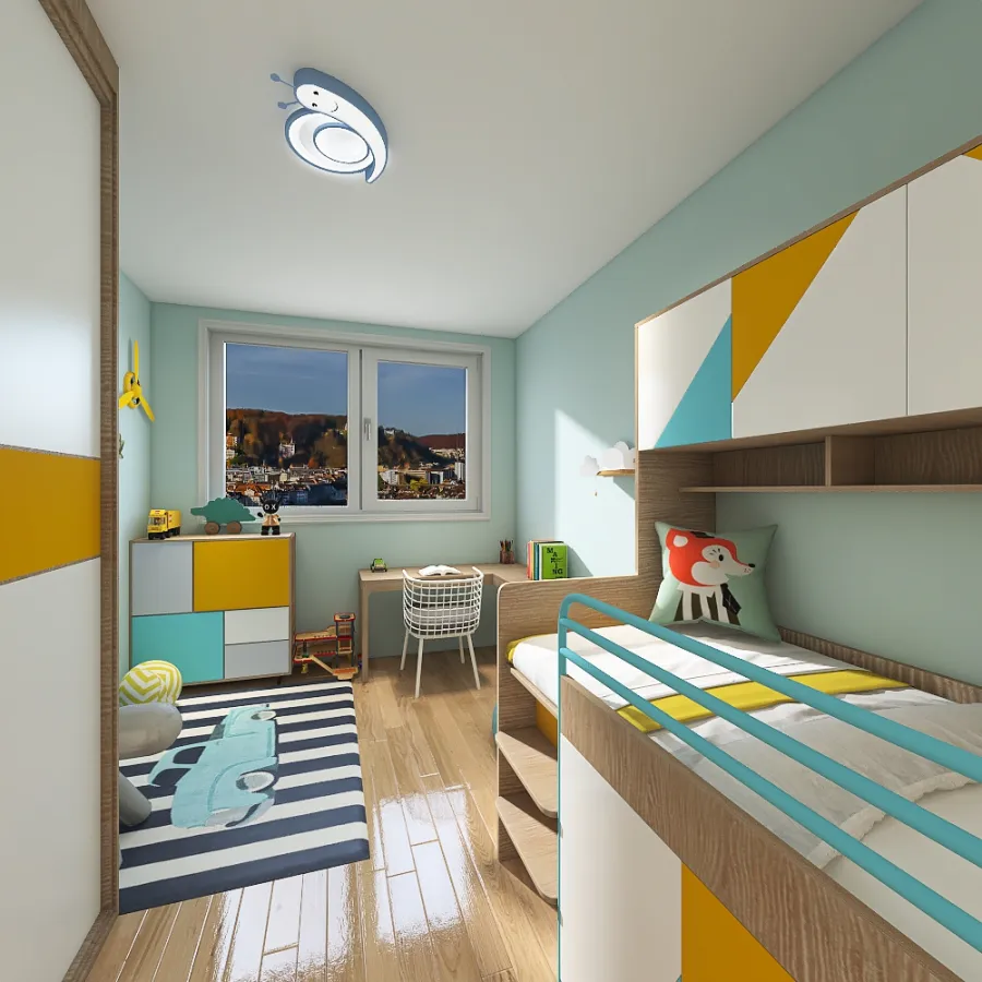 dětský pokoj 3d design renderings