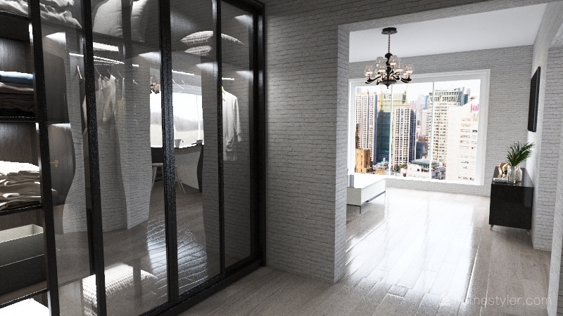 3room flat 3d design renderings
