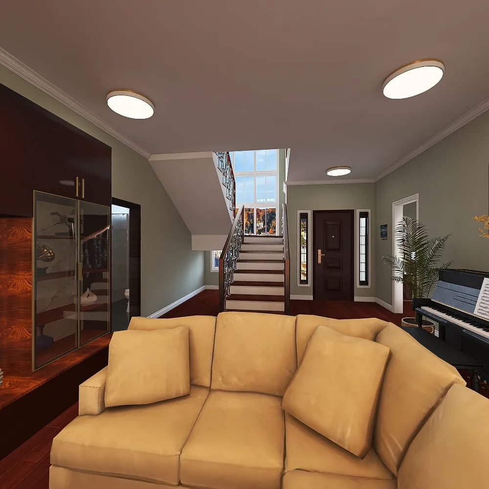 casa 2 pisos 16x25 3d design renderings