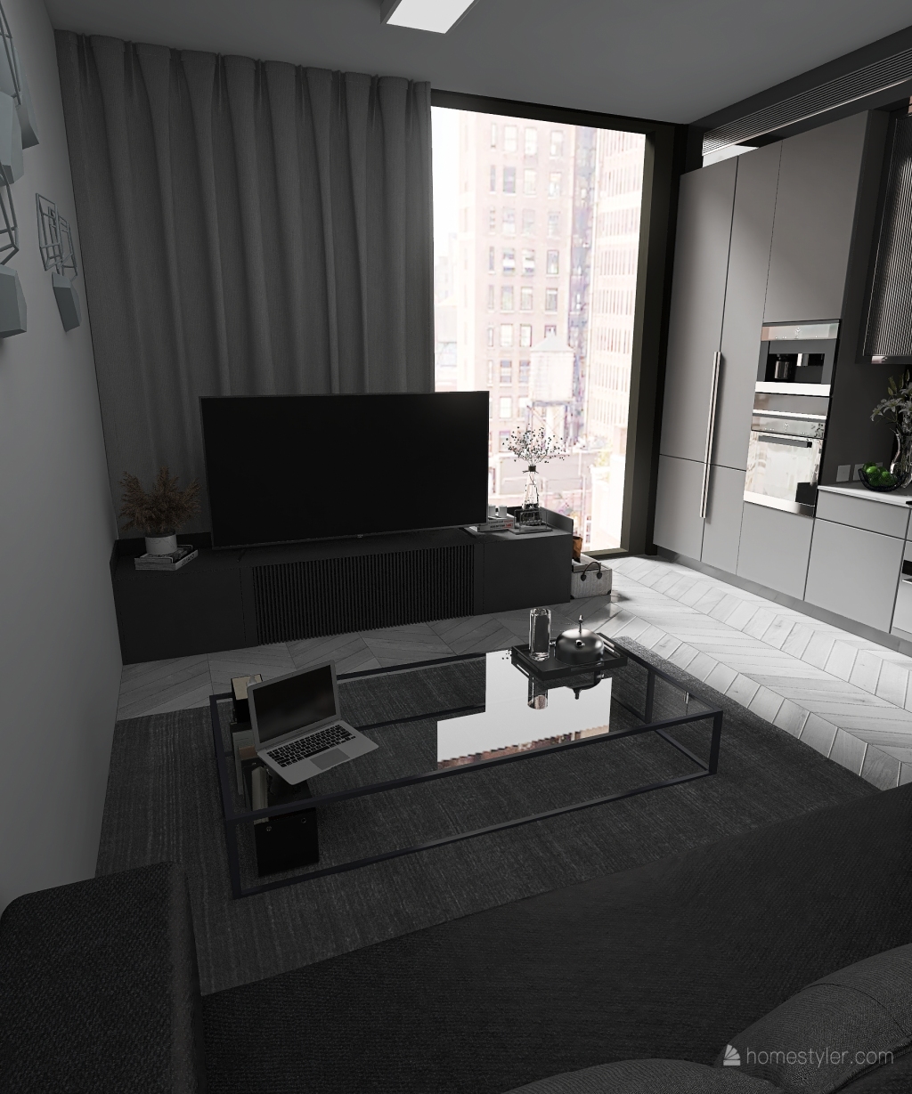 Micro flat in NYC 3d design renderings