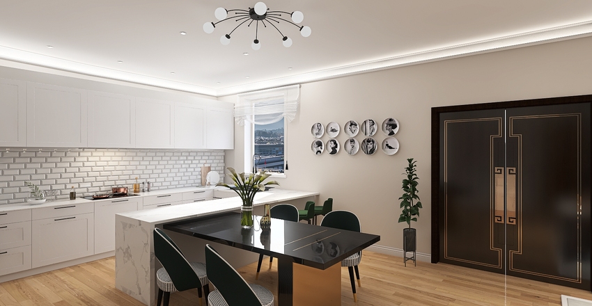 Italian Apartment Interior Design Render