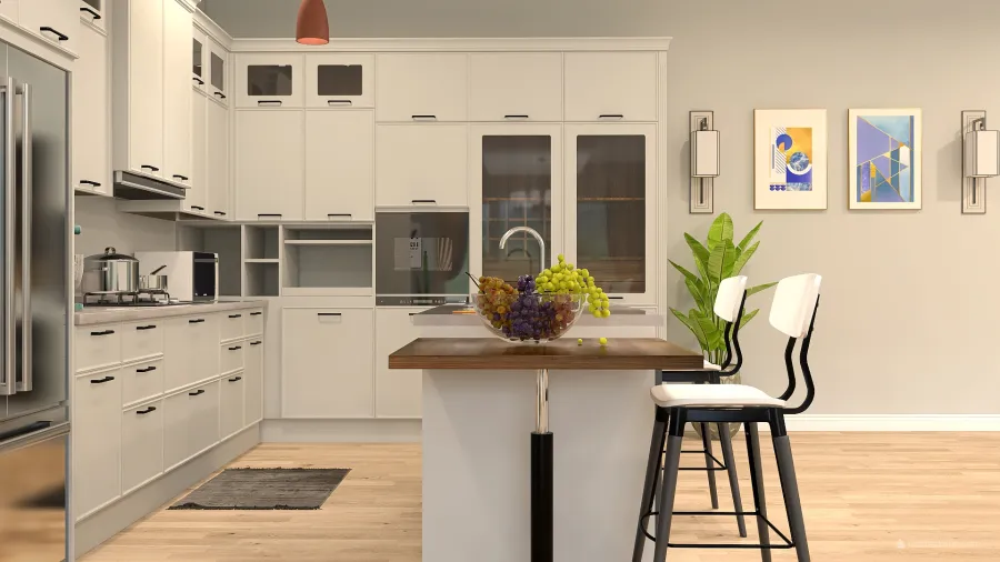 Living Room / kitchen / Dining Room 3d design renderings