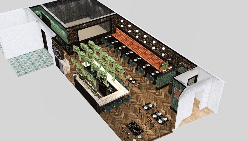 Moody Restaurant Design Concept 3d design picture 170.75