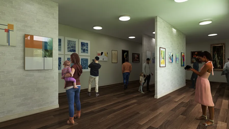 Exhibition Area 3d design renderings