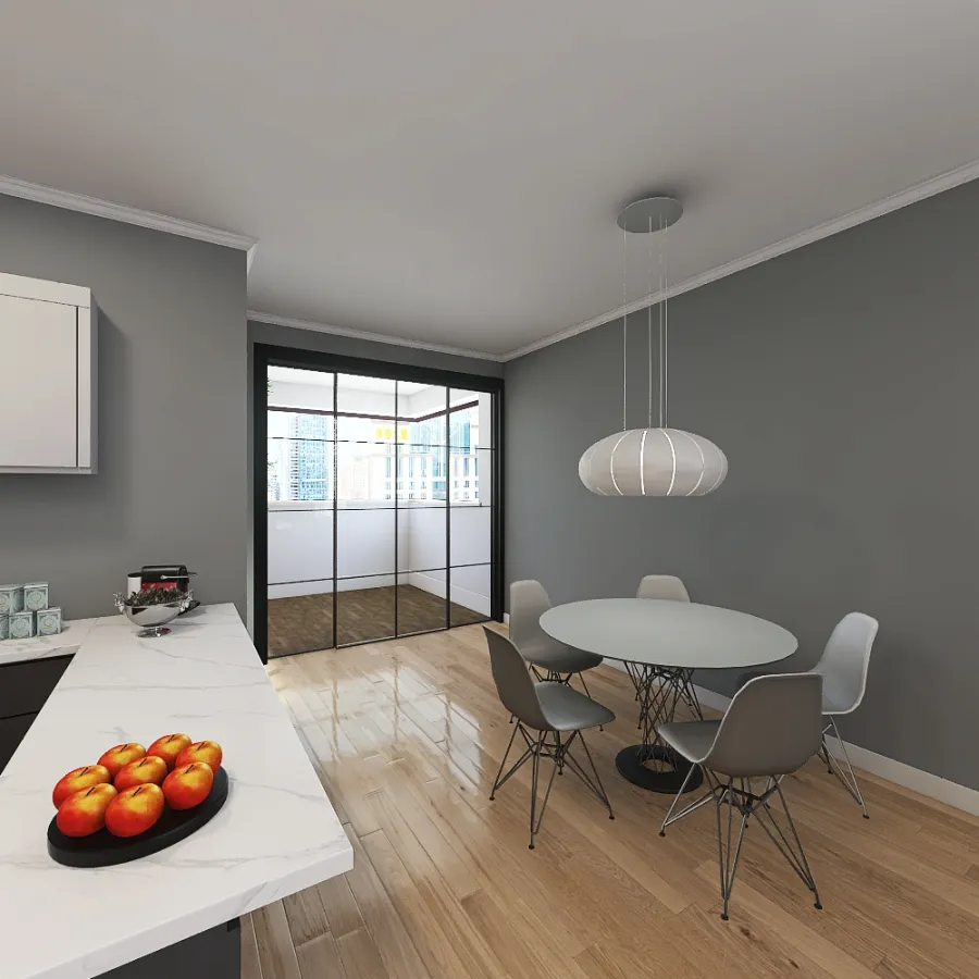Pequeno apartamento v2 3d design renderings