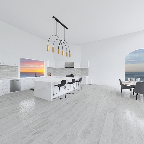 Modern Beach house 3d design renderings