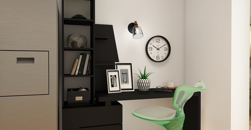 Container Home Interior Design Render