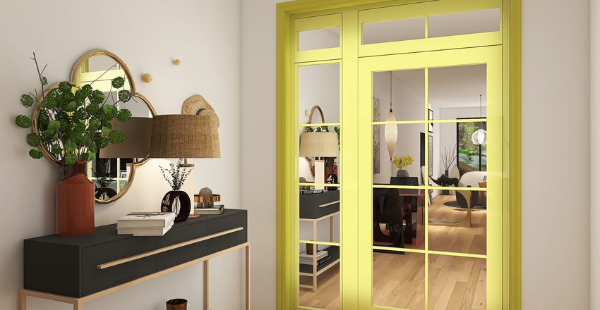 Container Home Interior Design Render