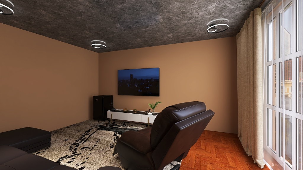 TV Room 3d design renderings