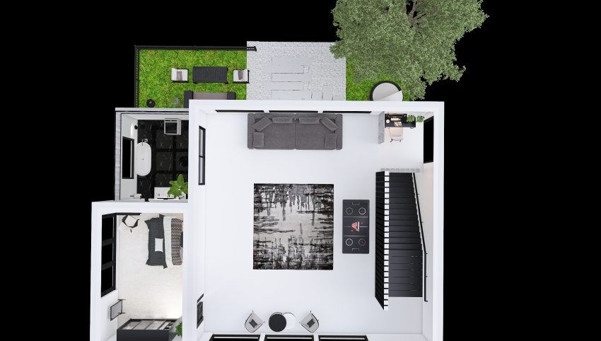 Black-and-white Mansion 3d design picture 194.97