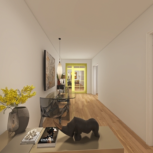 Container Home Interior Design Render