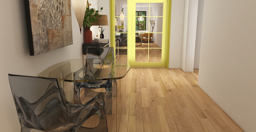 Container Home Interior Design Render