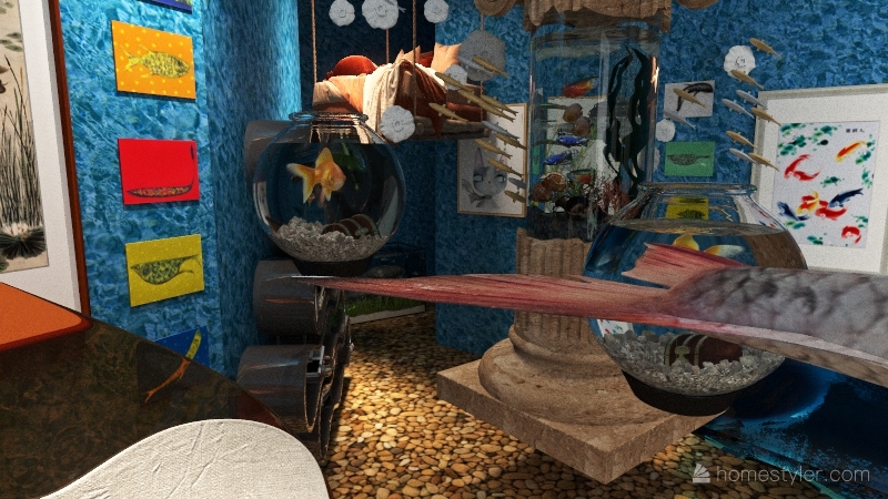 fish house and cozy nook 3d design renderings
