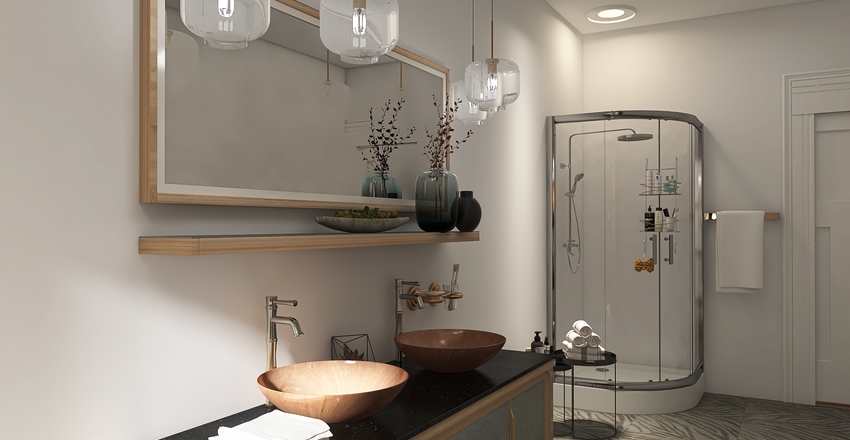 Container Home Interior Design Render