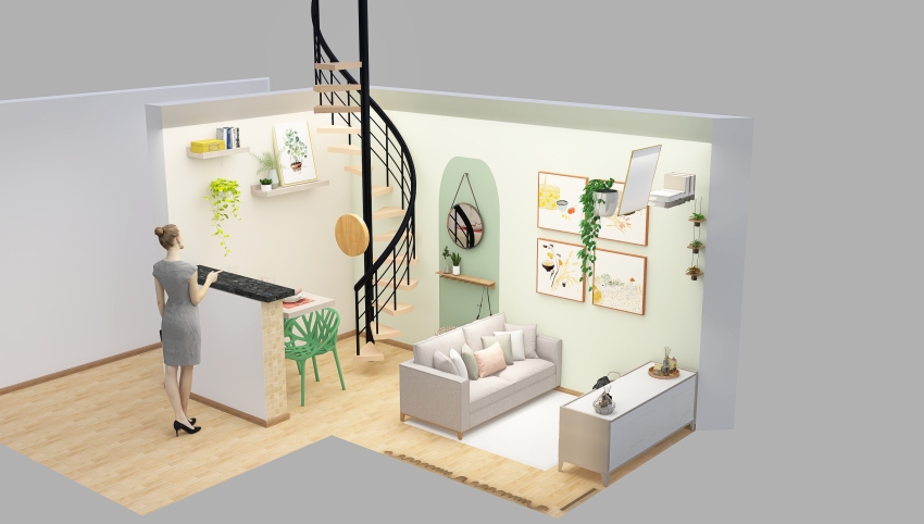 Small, but cozy 3d design picture 24.92