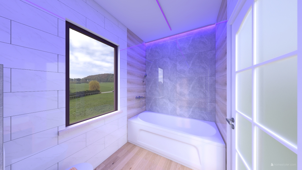 Simple Bathroom Iwona 3d design renderings