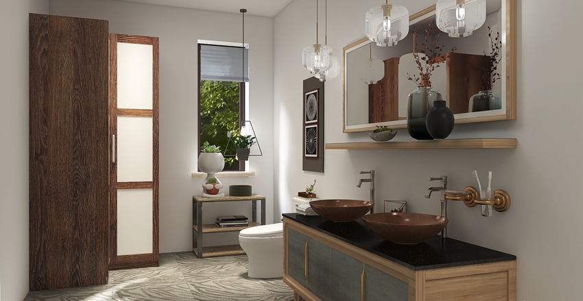 Container Home Interior Design Render