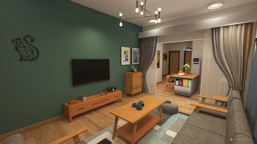 GF Living Room 3d design renderings