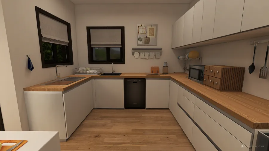1F Kitchen 3d design renderings