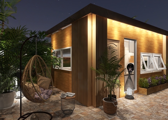 Modern Minimalist Prefab Modular Tiny House Design Rendering