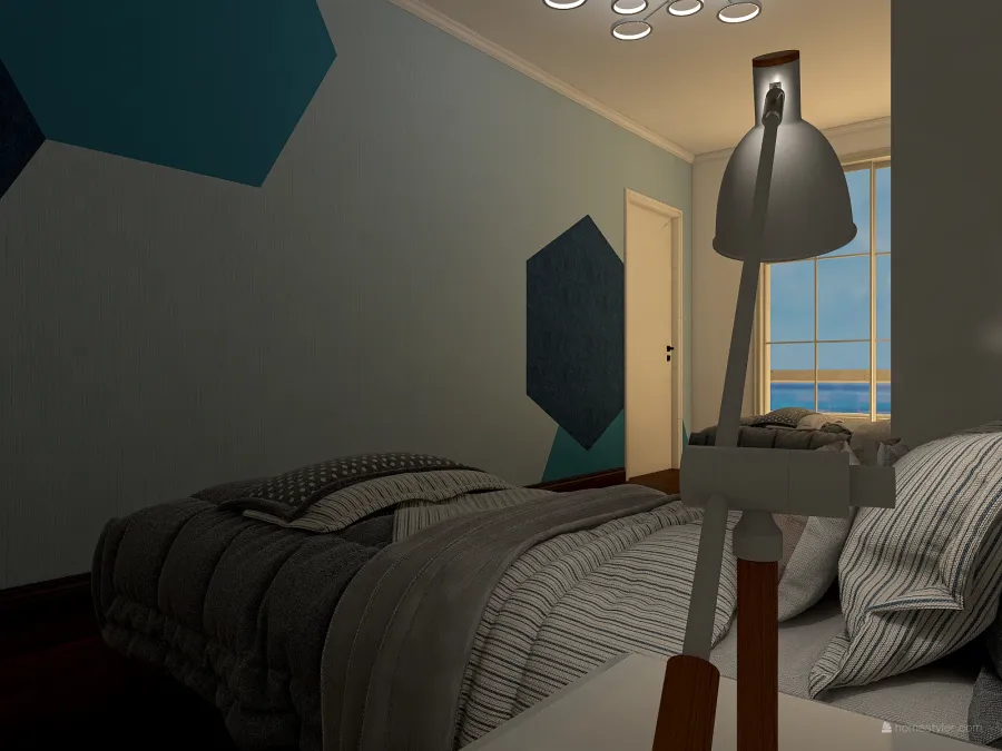 StyleOther Mediterranean EarthyTones ColorScemeOther Second Bedroom 3d design renderings