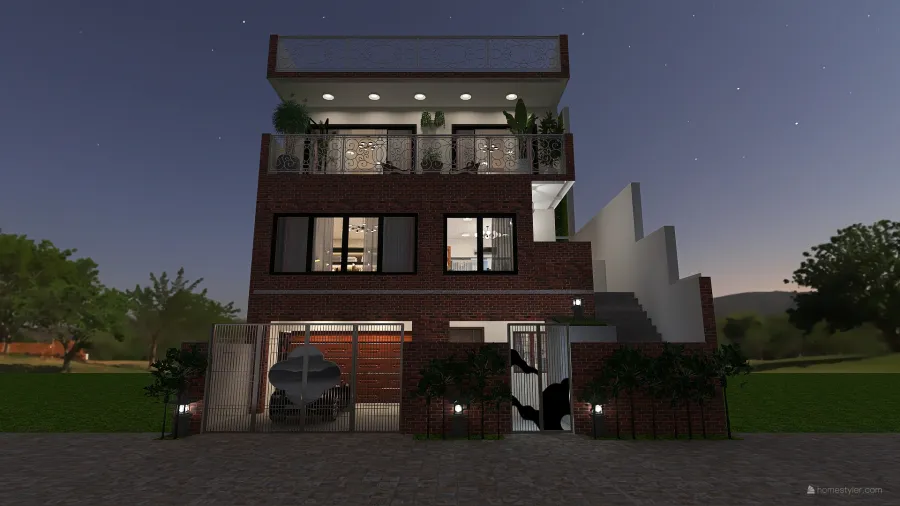 Rohtak Villa 3d design renderings