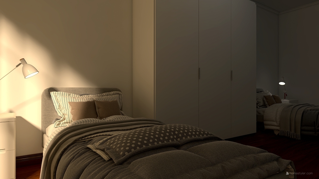 StyleOther Mediterranean EarthyTones ColorScemeOther Second Bedroom 3d design renderings