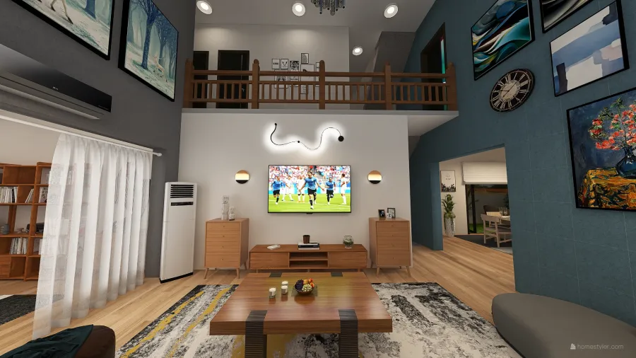 1F Living Room 3d design renderings