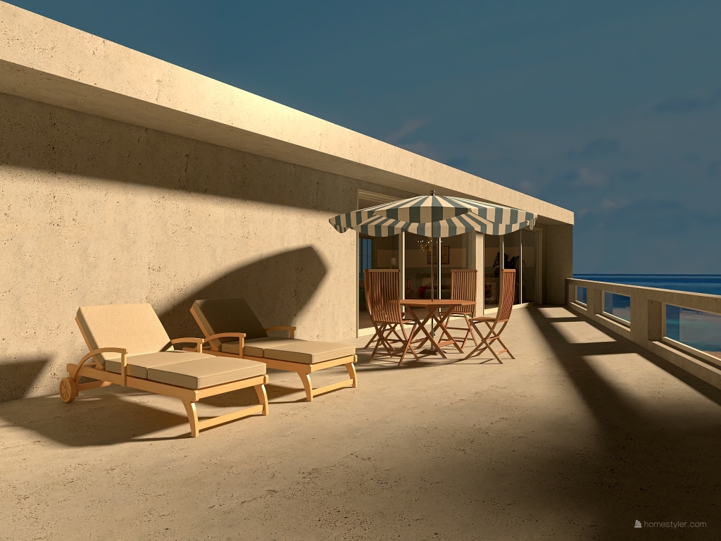 StyleOther Mediterranean EarthyTones ColorScemeOther Balcony 3d design renderings
