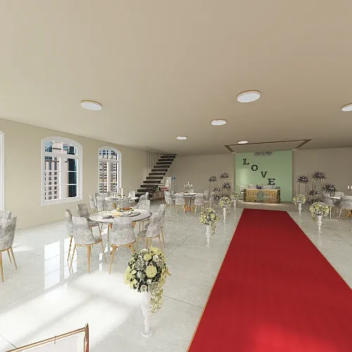 wedding hall 3d design renderings