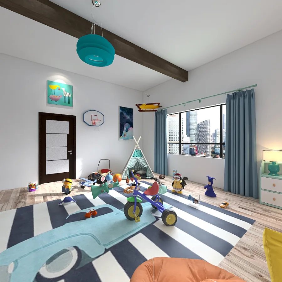 casa familiar tipo playera 3d design renderings