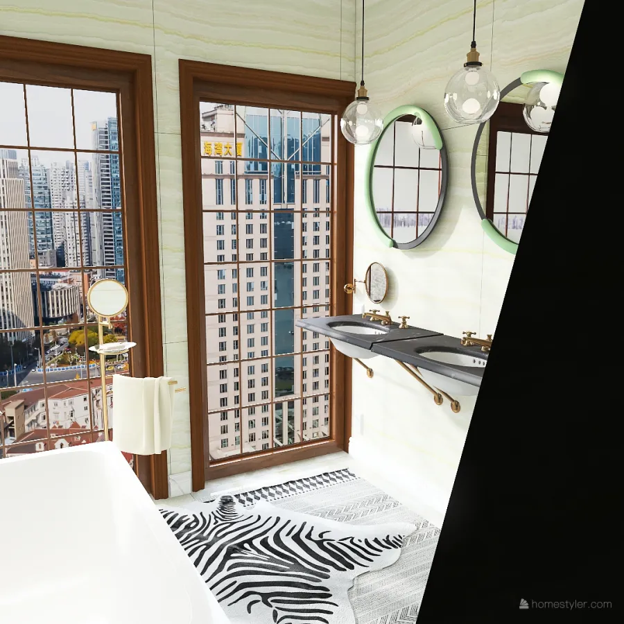 vintage apartement 3d design renderings