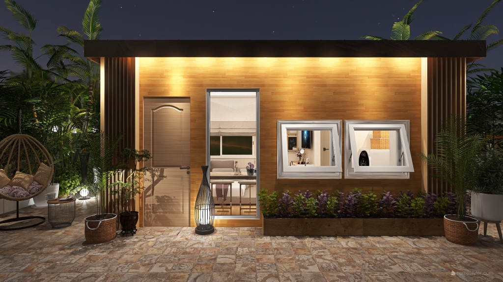 Modern Minimalist Prefab Modular Tiny House 3d design renderings