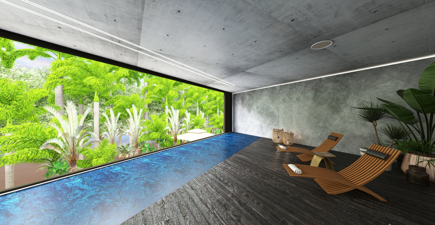 Indoor Pool 3d design renderings
