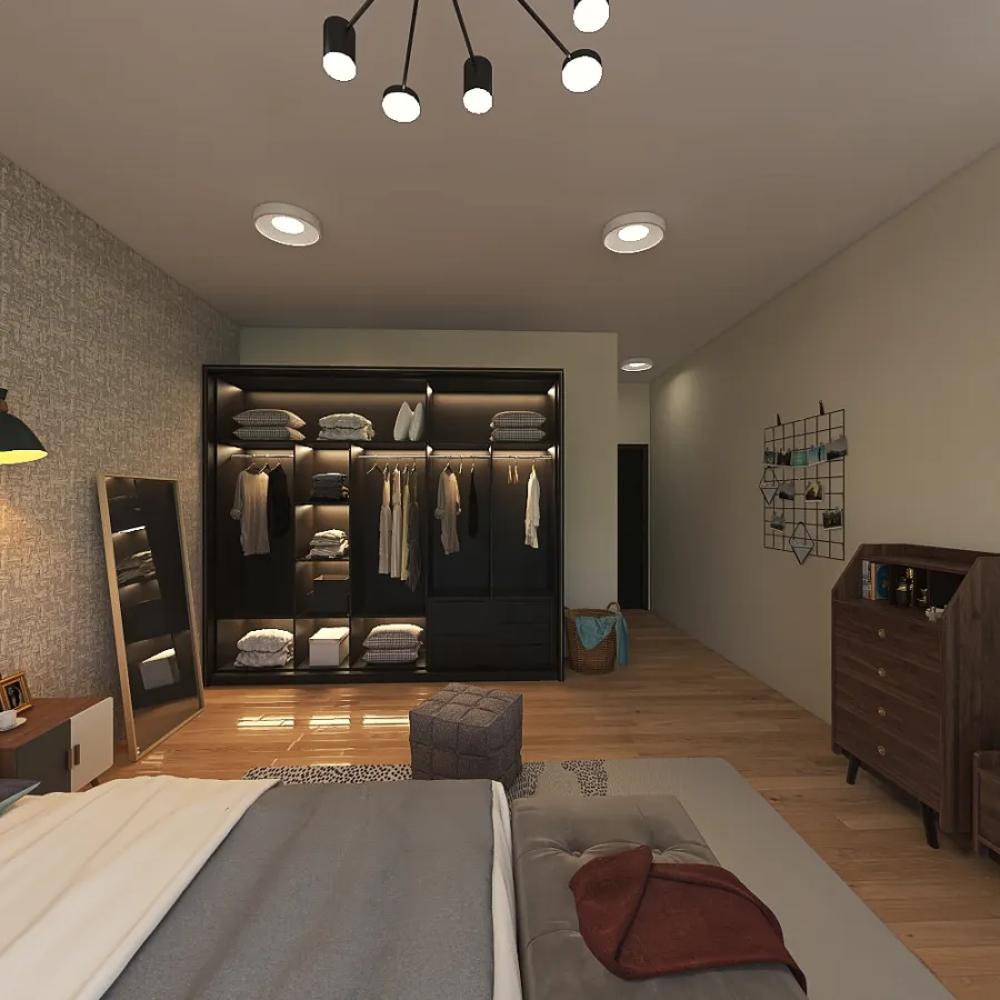 1F Master Bedroom 3d design renderings
