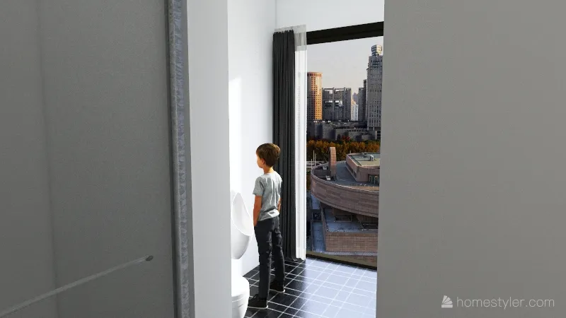 Kids  Bathroom 3d design renderings