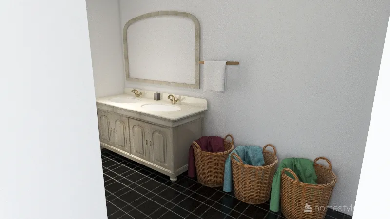 Kids  Bathroom 3d design renderings