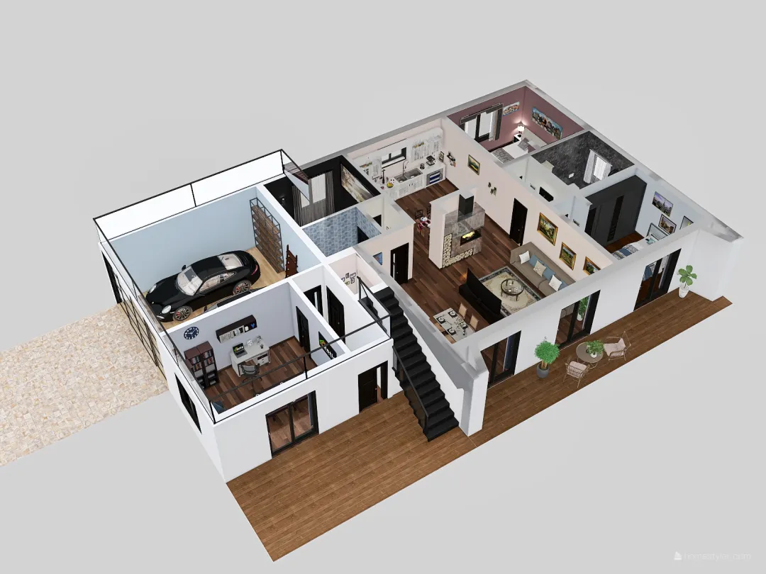 Villa Oscar Gabriele con studio 3d design renderings